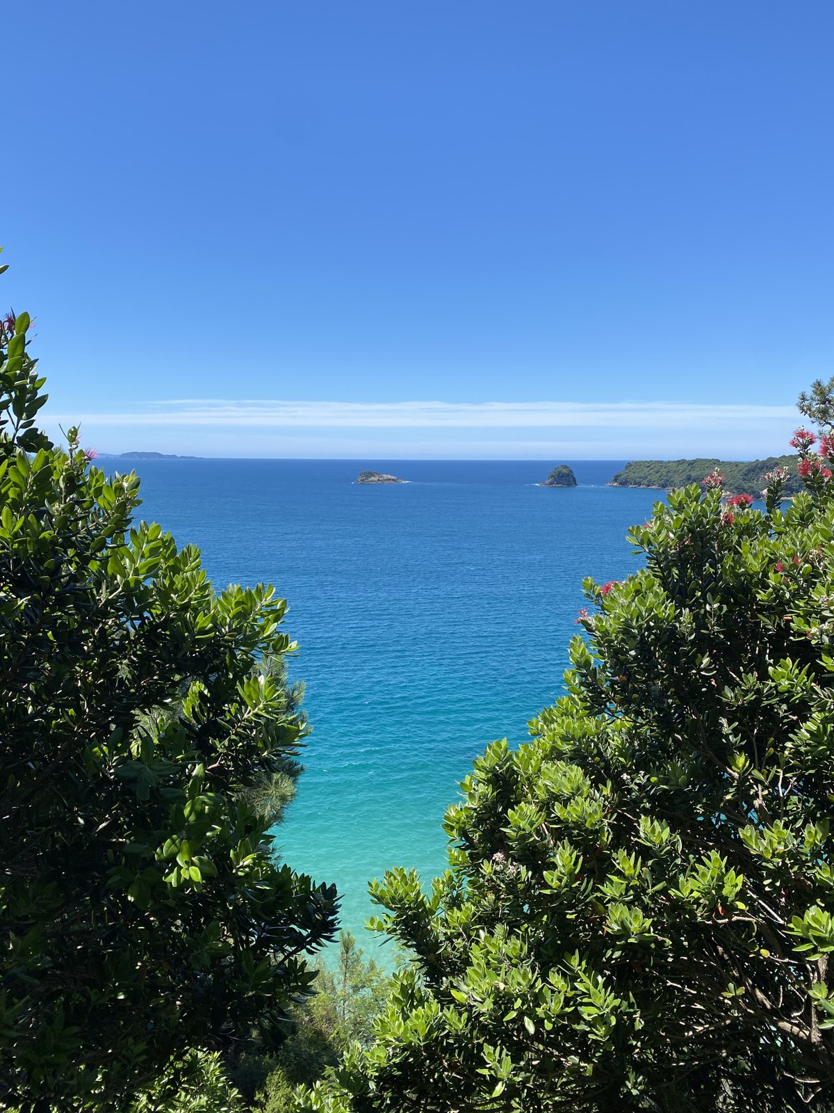 Clear water and headlands, New Zealand.